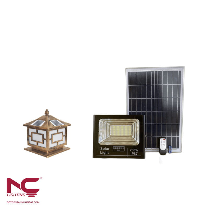đèn năng lượng mặt trời cotdensanvuon365