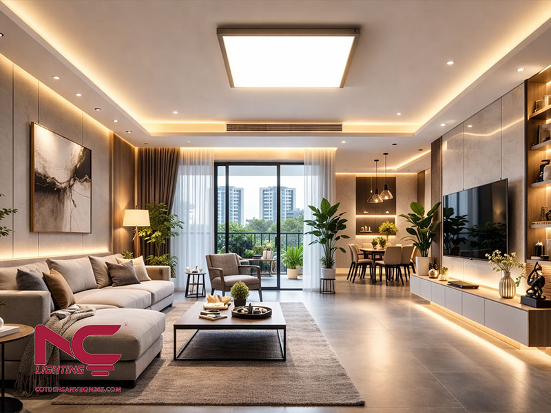 den led panel trang tri