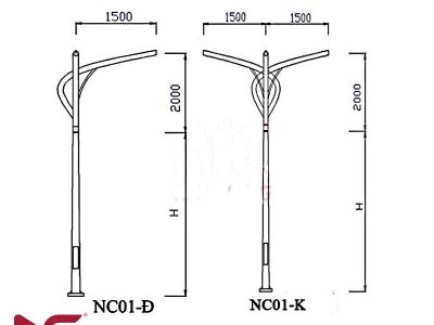 Cột đèn cao áp chiếu sáng NC-01