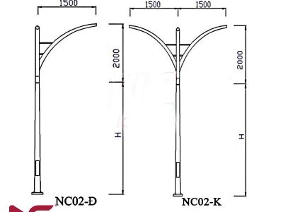 Cột đèn đường chiếu sáng NC-02