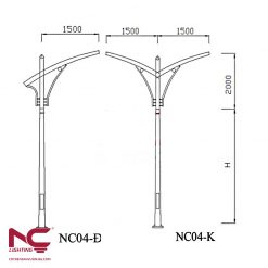 Cột đèn đường cao áp NC-04