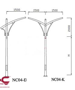 Cột đèn đường cao áp NC-04