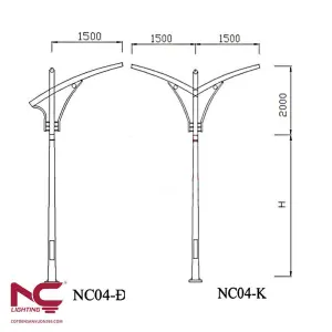Cột đèn đường cao áp NC-04