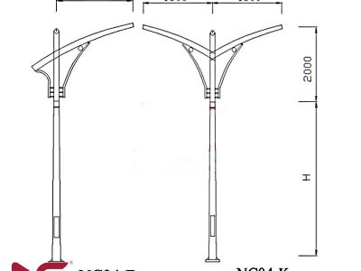 Cột đèn đường cao áp NC-04
