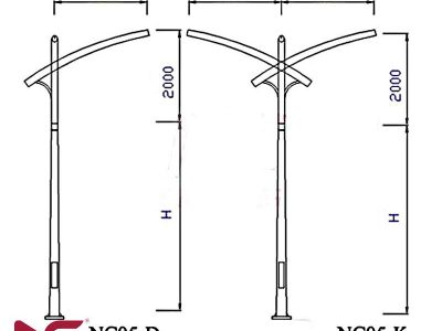 Cột thép mạ kẽm chiếu sáng NC-05