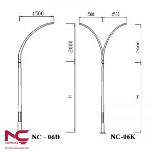 Cột đèn đường phố NC-06