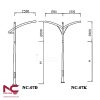 Trụ đèn cao áp mạ kẽm NC-07