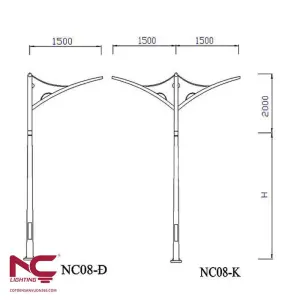 Trụ đèn cao áp đường phố NC - 08