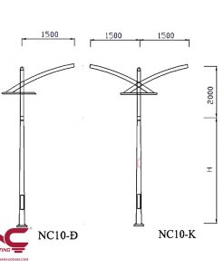 Cột đèn chiếu sáng đường phố NC-10
