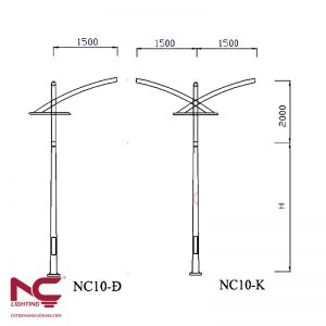 Cột đèn chiếu sáng đường phố NC-10