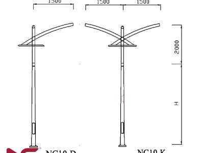 Cột đèn chiếu sáng đường phố NC-10