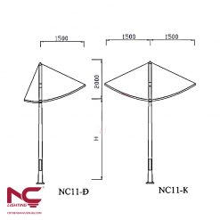 Trụ đèn đường cao áp NC -11