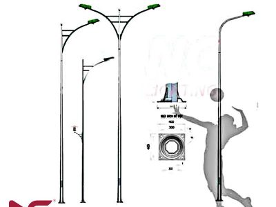 Cột đèn sân bóng chuyền