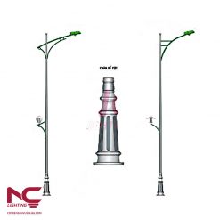 Trụ đèn cao áp đế gang