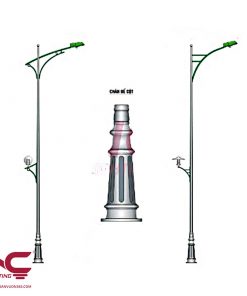 Trụ đèn cao áp đế gang