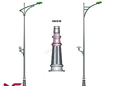 Trụ đèn cao áp đế gang