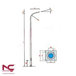 Cột Đèn Cao Áp 9m