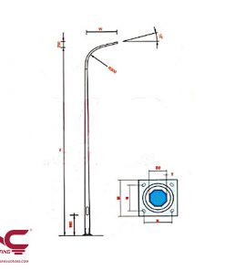 Cột Đèn Cao Áp 9m