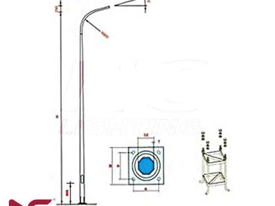 Cột Đèn Cao Áp 8m