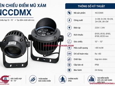 Đèn Chiếu Điểm Mũ Xám NCCDMX