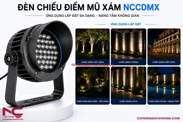Đèn Chiếu Điểm Mũ Xám NCCDMX