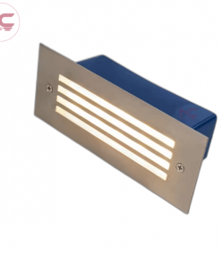 Mẫu đèn âm cầu thang mặt inox actmi