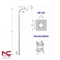 Trụ Đèn Cao Áp 6m
