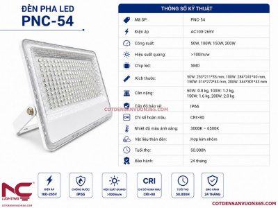 Đèn Pha Led PNC-54 từ 50W đến 200W 14 Đèn pha led PNC 54