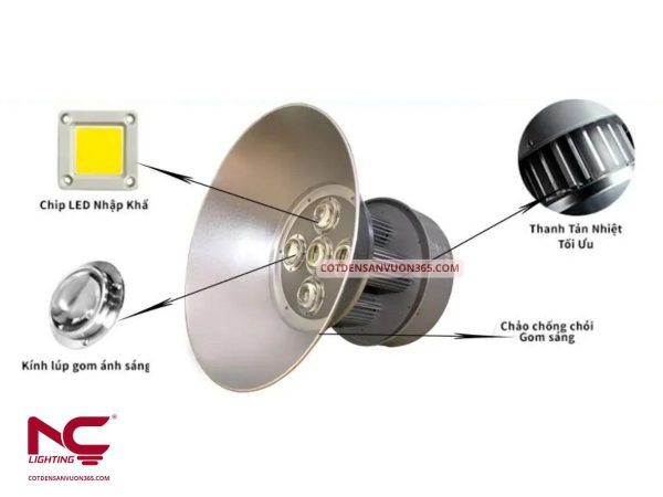 Đèn LED Nhà Xưởng 250W XNC-15 Chóa Nhôm IP65/IK08