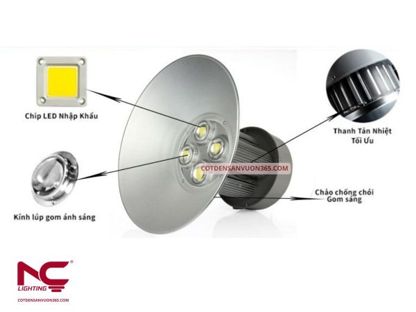 Đèn LED Nhà Xưởng Chóa Nhôm 200W XNC-09