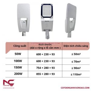 Đèn Đường Led LNC-139 Cột đèn sân vườn 365