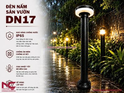 Đèn Nấm Mũ Đen DN17