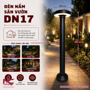 Đèn Nấm Mũ Đen DN17