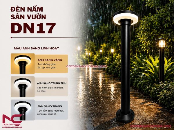 Đèn Nấm Mũ Đen DN17
