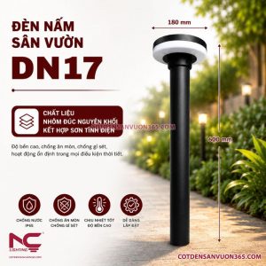 Đèn Nấm Mũ Đen DN17