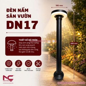 Đèn Nấm Mũ Đen DN17