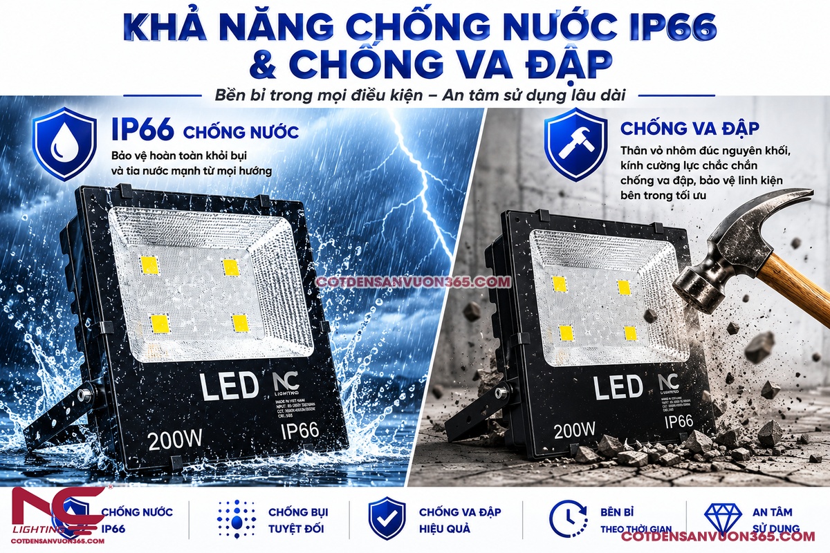 Đèn Pha Led PNC-20 P=200W 11 Đèn Pha Led PNC-20 P=200W
