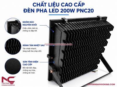 Đèn Pha Led PNC-20 P=200W 23 Đèn Pha Led PNC-20 P=200W