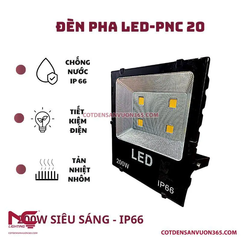 Đèn Pha led 200W PNC 20