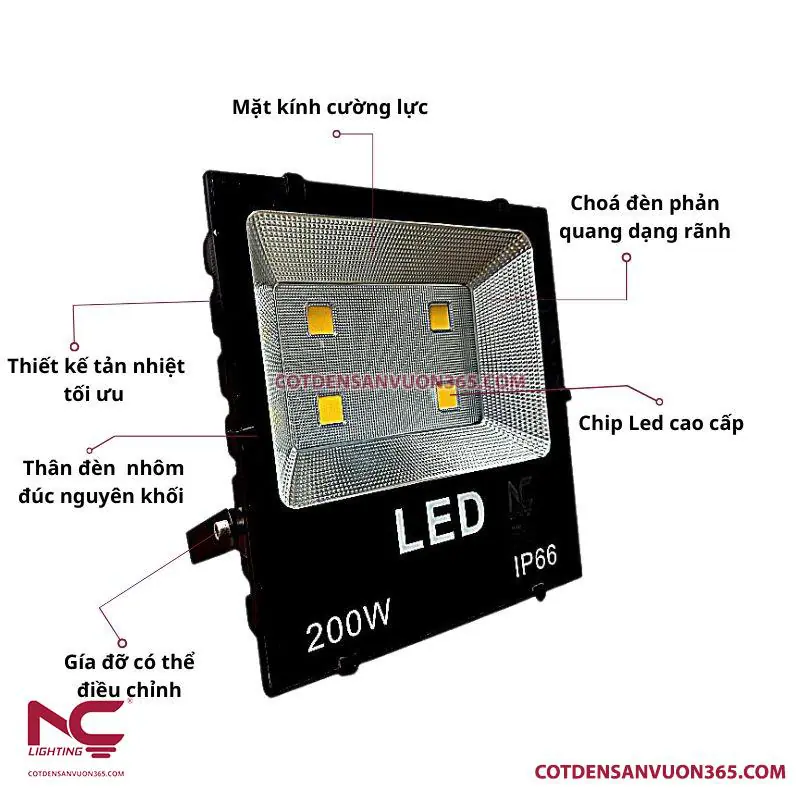 Đèn Pha led 200W PNC 20