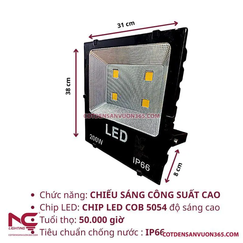 Đèn Pha led 200W PNC 20