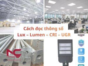 Cách đọc thông số Lux – Lumen – CRI – UGR