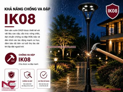 Đèn nấm sân vườn DN29 21 Cột đèn sân vườn DN29