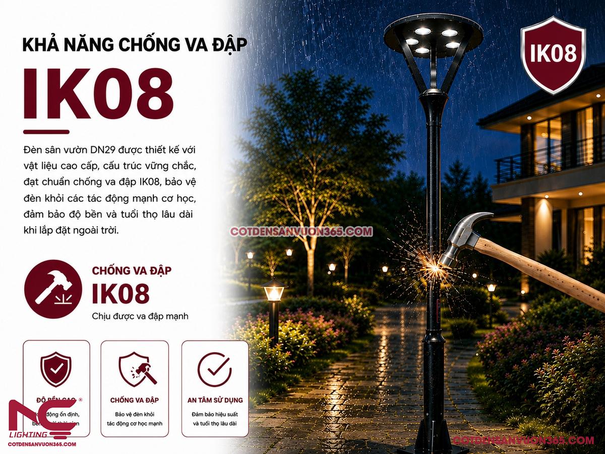 Đèn nấm sân vườn DN29 10 Cột đèn sân vườn DN29