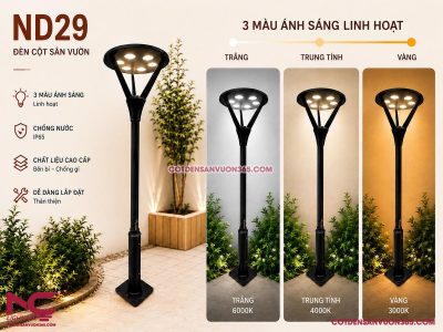 Đèn nấm sân vườn DN29 17 Cột đèn sân vườn DN29