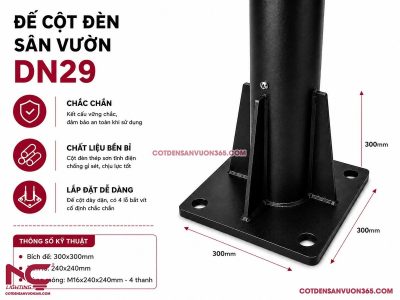 Đèn nấm sân vườn DN29 20 Cột đèn sân vườn DN29