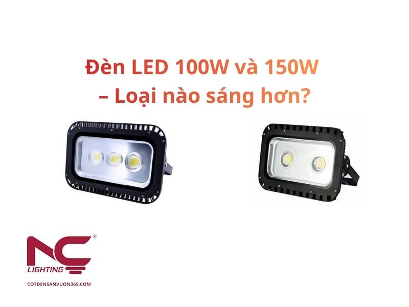 Đèn LED 100W và 150W – Loại nào sáng hơn?