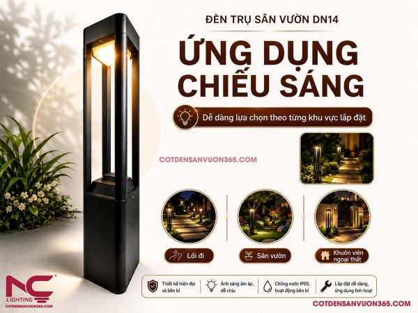 Đèn Nấm Sân Vườn DN14 30 Đèn Nấm Sân Vườn DN14