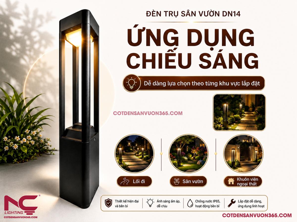 Đèn Nấm Sân Vườn DN14 13 Đèn Nấm Sân Vườn DN14