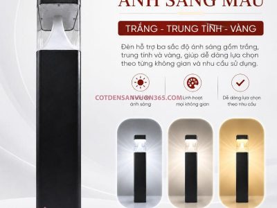 Đèn Nấm Vuông Đầu Nhựa Trong DN19